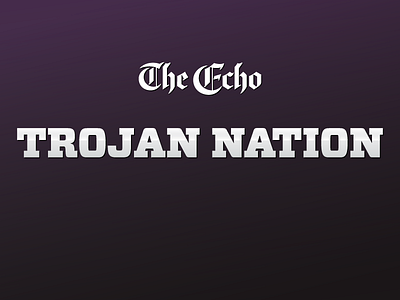 Trojan Nation logo for The Echo gradients sports the echo theechonews.com vitesse