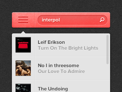 Search @1x adobe fireworks bar interpol ios music search ui