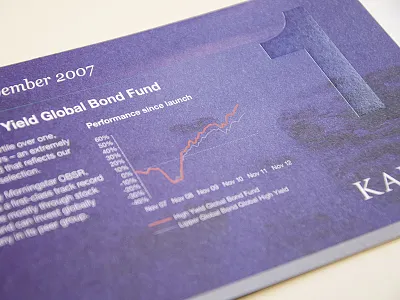 Kames Capital 5th Birthday Direct Mail clear foil direct mail print