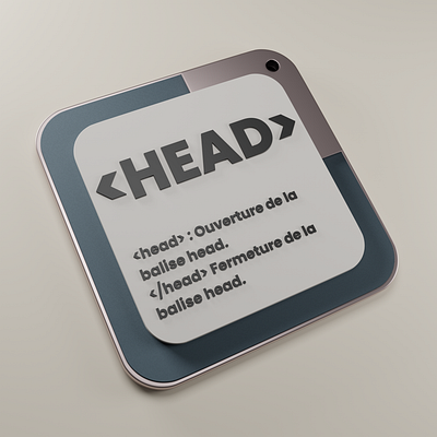 Head Html 3d blender code head html illustration