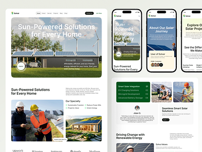 Solar Company Website UIUX Design | Animation | Responsive animation interface product service startup ui ux web