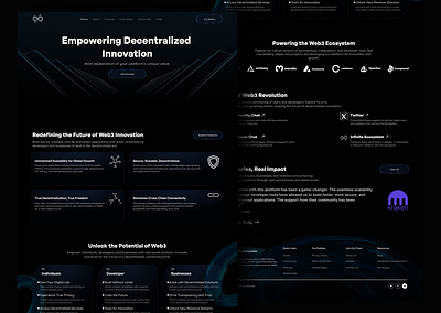 Web3 Landing Page Design blockchain crypto cryptocurrency digital agency exchange finance landing page ui ui design uiux ux web web design web3 website