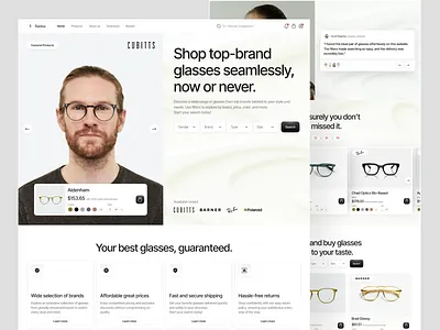 Baldsa - Optic Glasses Marketplace Website clean design ecommerce emir eyewear glasses landing page marketplace optic optical glasses sunglasses ui uidesign ux web design website website design