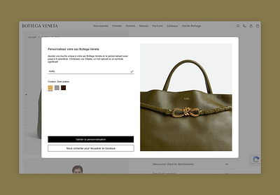 Daily UI #033 – Customize Product andiamo art direction bags bottega branding dailyui design fashion graphic design italian luxury mode ui ux veneta