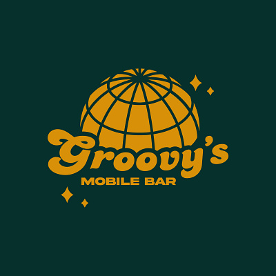 Groovy's Mobile Bar - Logo Concept 70s branding food industry hospitality logo minimal