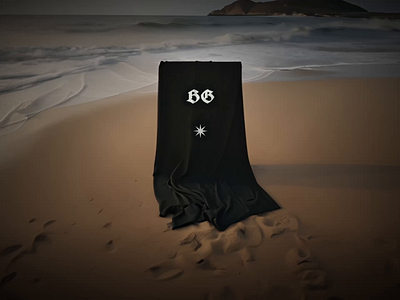 Beach Goth — Ghoul Shroud beach goth black branding concept graphic design logo object design towel