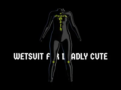 Wetsuit For Deadly Cute — Beach Goth 3d animation branding graphic design logo motion graphics surfing wetsuit