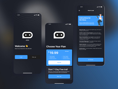 AXIA – AI Chatbot App UI Design for Seamless Question Answering ux design