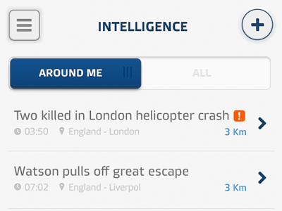 Intelligence (Animation) animation app application button design gif iphone list menu mobile tab ux