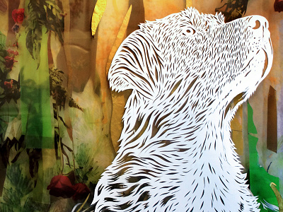 Gl Illustration artwork collage hand cut illustration paper cut