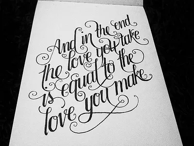 Calligraphy experiment calligraphy lettering moleskine type typography