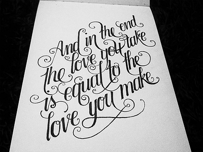 Calligraphy experiment calligraphy lettering moleskine type typography