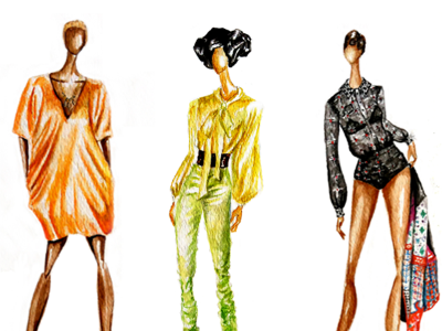 Illustrating for New York Fashion Week cesar galindo clover canyon david tlale design fashion fashion illustration ink mbfw watercolor