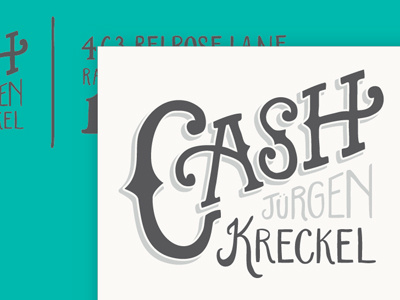 The Jürg hand drawn type lettering stationery