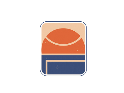 Club Lit logo badge basketball blue club gym icon logo orange vintage