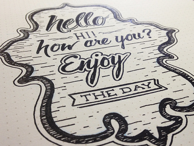 Hello hand drawn hello sketch type