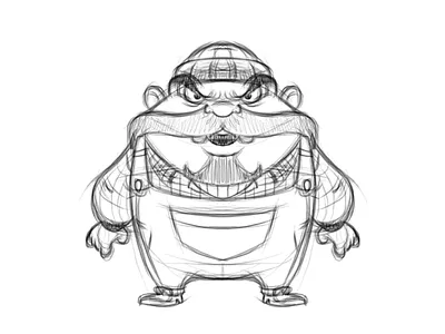 Lumberjack By AndyToonz andytoonz animation art character character design illustration pencil sketch sketchbook pro