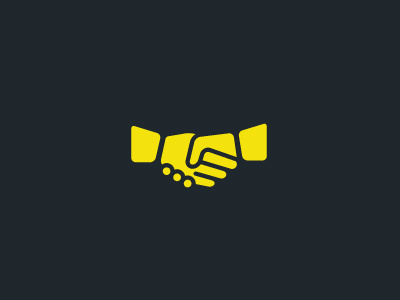 Shake on it glyph hands handshake icon icons pictogram yellow