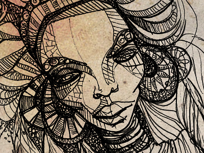 Immuable drawing feathers illustration indian ink jewels pattern priestess rings sketch