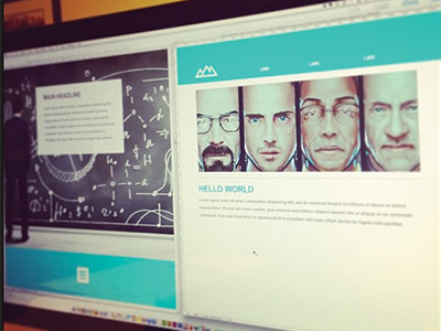 Personal Site Update clean flat mobile one color personal site responsive simple tablet teal web design website website design