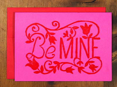 Be Mine Hand Block Printed
