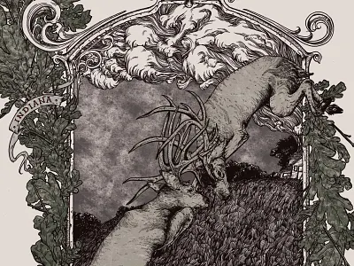 Murder By Death t-shirt antlers apparel deer illustration murder by death