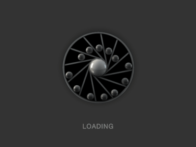 Loading 03 button buttons graphic design ipad iphone leupolds loading mobile perpetuum perpetuum mobile ui wheel