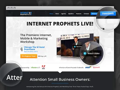 Home Page blue button chicago conference internet internet prophets map meeting orange button pattern prophets seminar texture video watch video