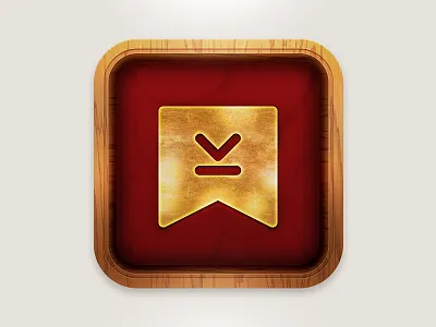 Golden Icon box golden icon wood