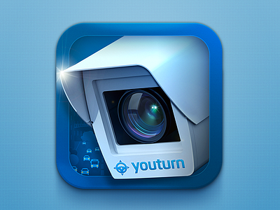 YouTurn app icon 3d app appstore camera car city icon illustration ios ipad iphone lens mobile road russia spb traffic