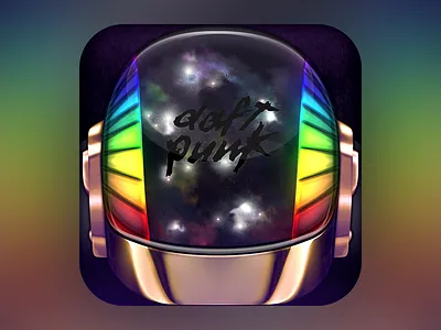 Dribbble Debut daft daftpunk fun golden helmet icon ios iphone mask practice punk