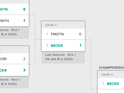 Brackets brackets games interface tournament