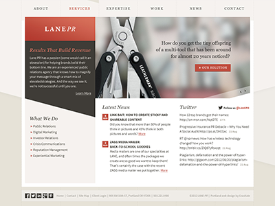 LanePR responsive web