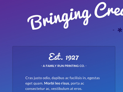 Website v1 blue gradient purple script web website