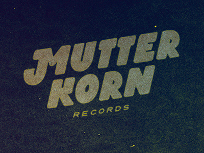 Mutterkorn Records custom type label logo music mutterkorn records schoolproject typography