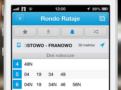 Go2Stop App UI bus ios iphone schedule tram ui