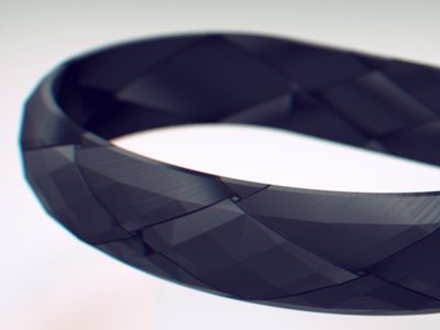 Triia payment system 3d black bracalet polygon wearable