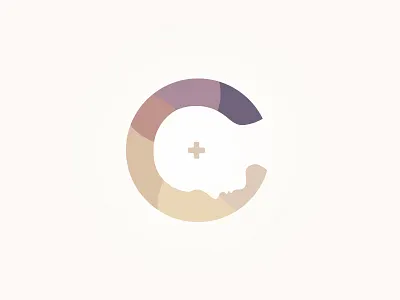Changes Logo calm change cross face gradient purple relaxed