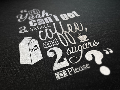 Coffee Order Type coffee design photoshop print silkscreen type typography