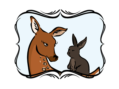 Besties animals illustration