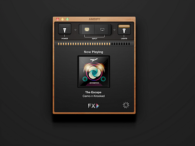 Ambify Mac UI (V2) app audio mac media player osx ui design wood