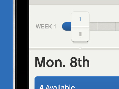 Week Picker agenda blue cream dragger picker