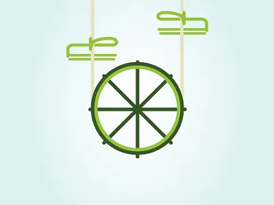 Chairlift Icon birds eye chairlift circle climate change environmental icon illustration motion graphic pow protect our winters snow symbol