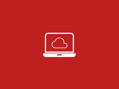 Up in the cloud cloud icon laptop
