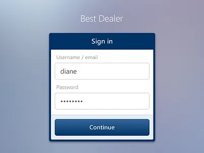 Login screen app blue clean dropdown form interface ipad login metro mobile password popup signin submit ui ux