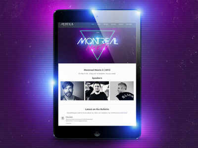 Site Preview for Montreal Meets 3 aoiro studio ipad mini launch montreal meets montreal meets 3 photoshop
