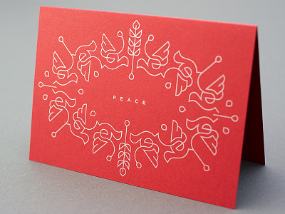 Xmas Card 2012 bird card christmas dove hand made lines linework peace screen print screenprint simple xmas