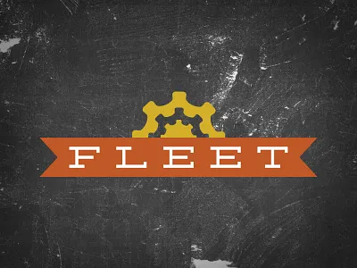 Fleet Bike Logo banner bike gear grunge logo typography