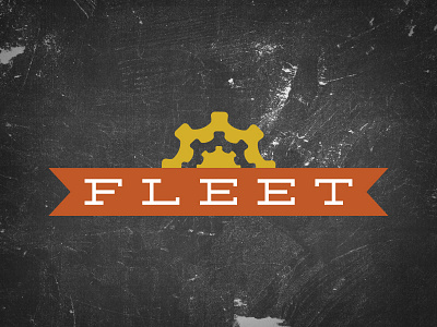 Fleet Bike Logo banner bike gear grunge logo typography