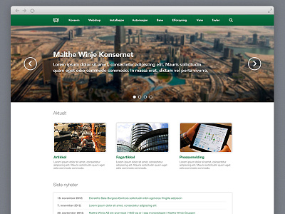 Frontpage - Malthe Winje business corporate website